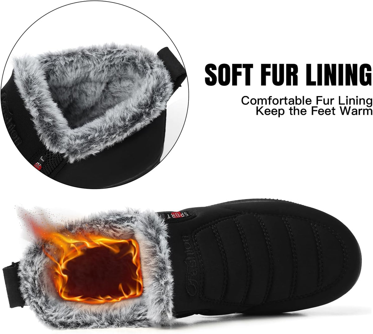 Dame Vinterstøvler Snow Boots Varm Skridsikker ADT2723