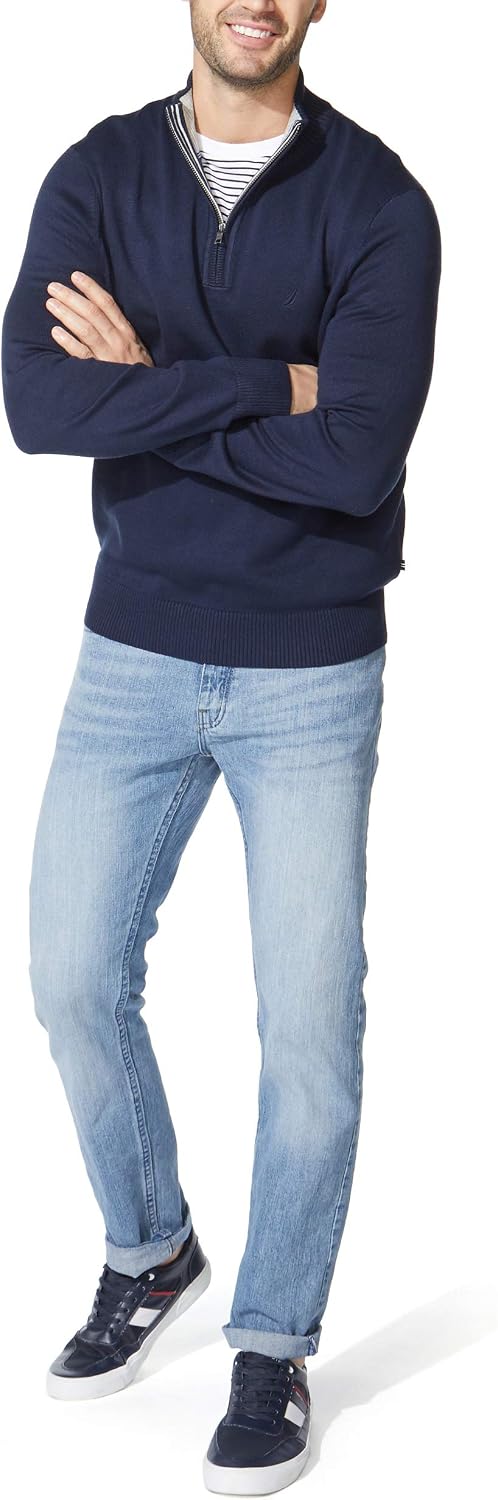 Nautica Herre Striktrøje Quarter-Zip Langærmet S01803
