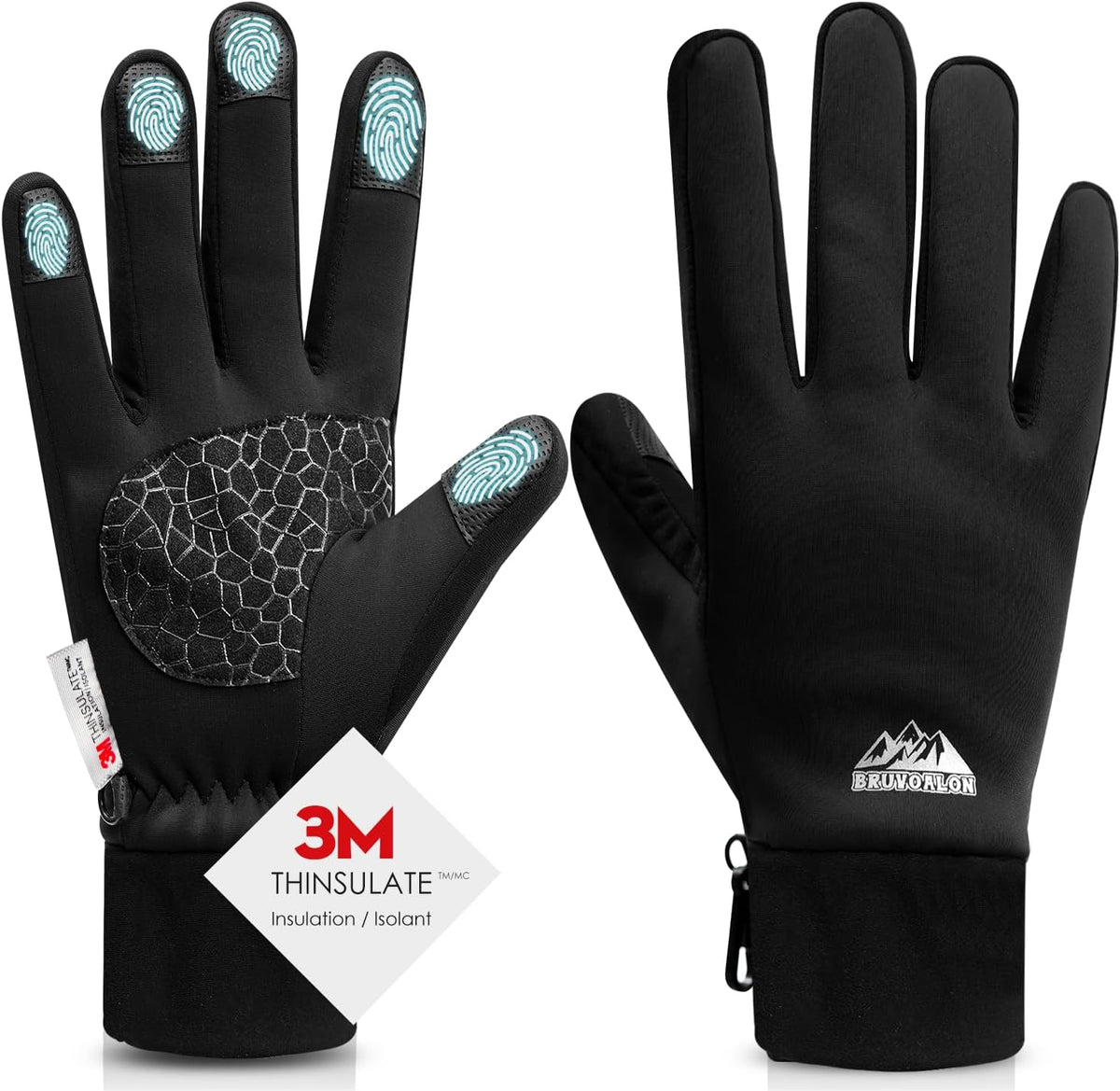 Bruvoalon Unisex Vinterhandsker Touchscreen Skridsikker W429