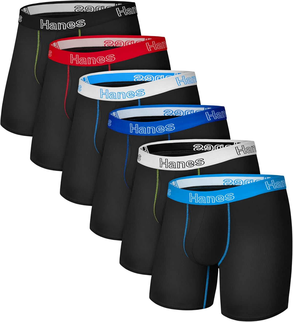 Hanes Herre Boksershorts Stretch Cotton 6-Pak ST2BB6