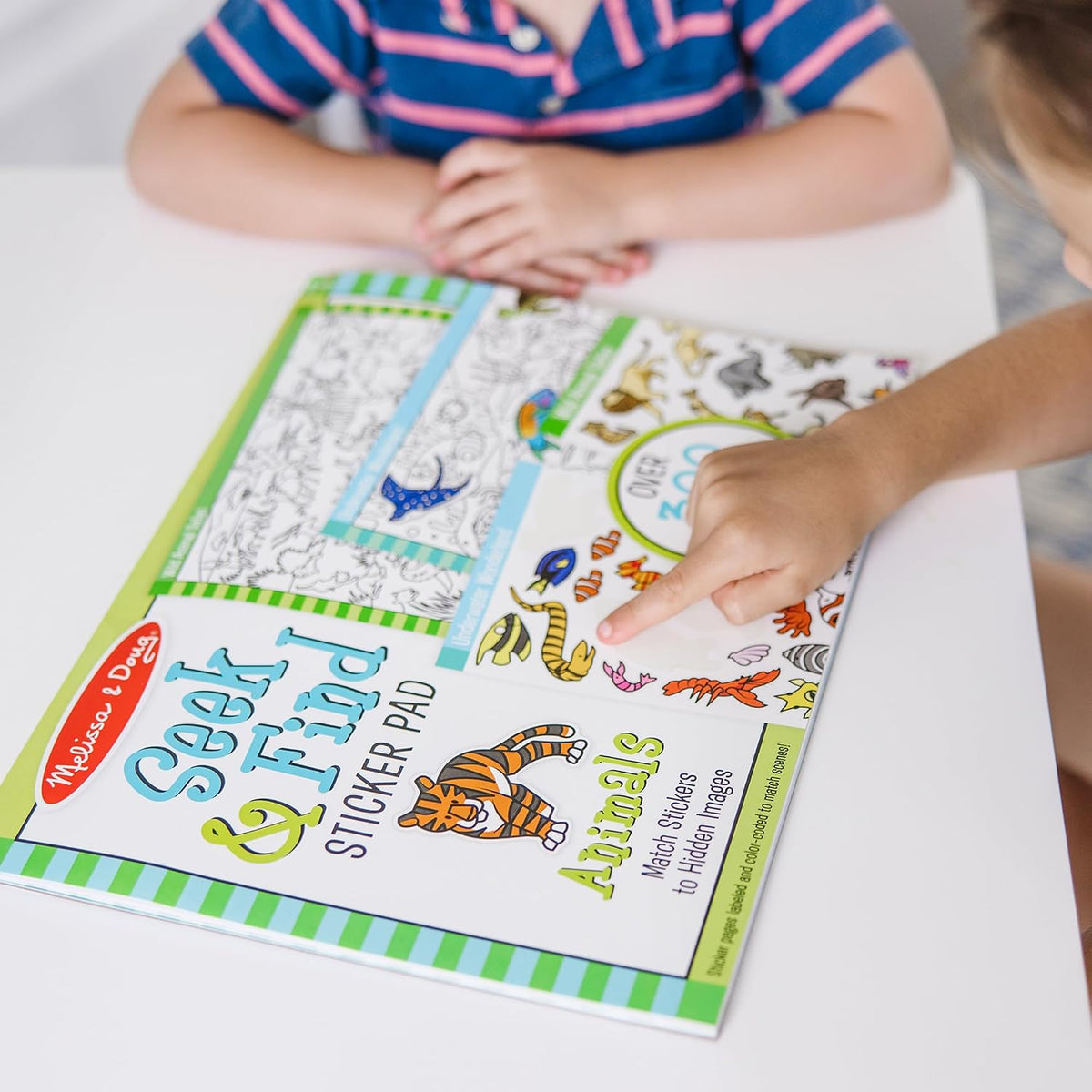 Melissa & Doug Find & Sæt Klistermærkebog Dyr 30152