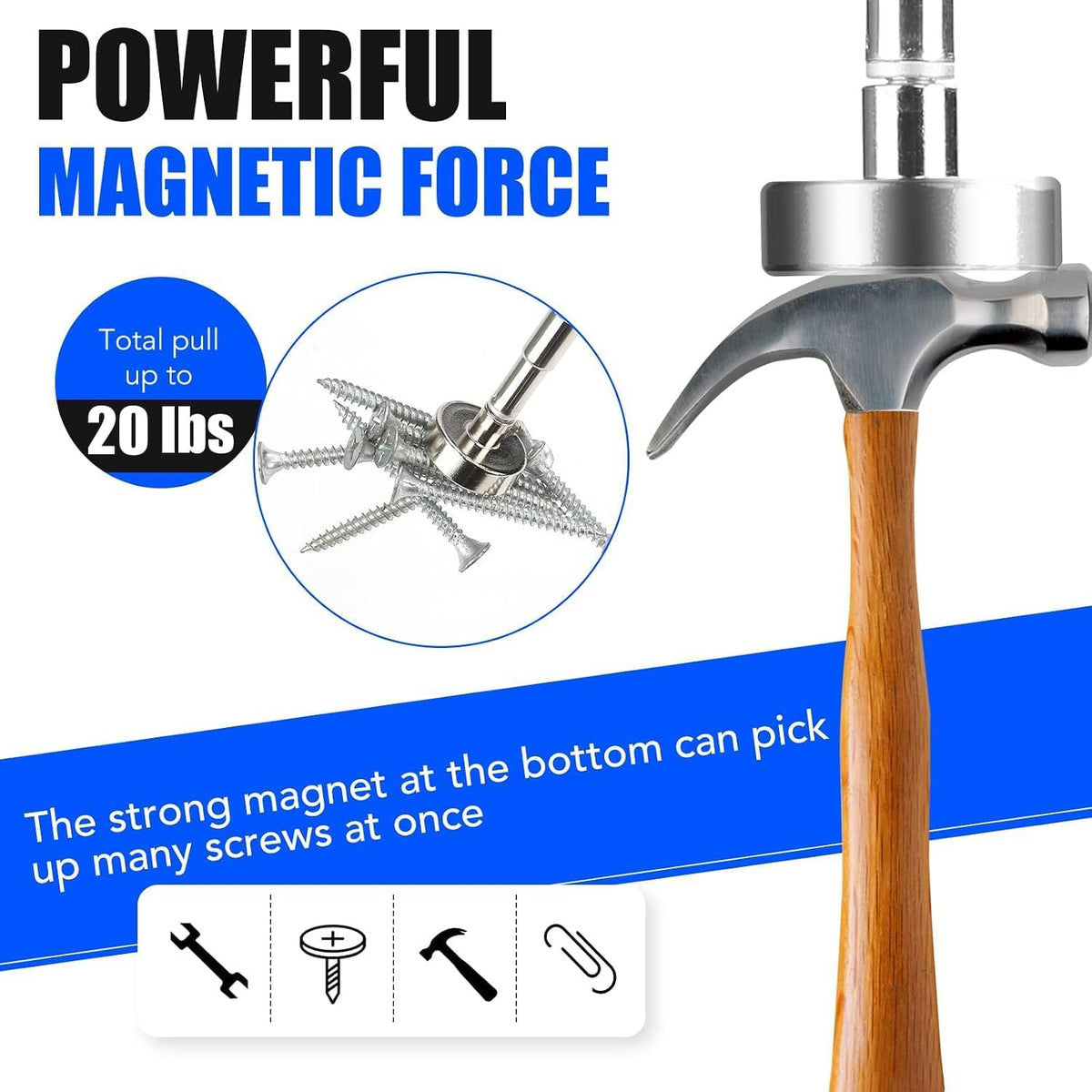 Teleskopisk Magnetisk Opsamler 9.1 kg Trækkraft 76.2 cm VS-2 Pickup Tool+ 2E20