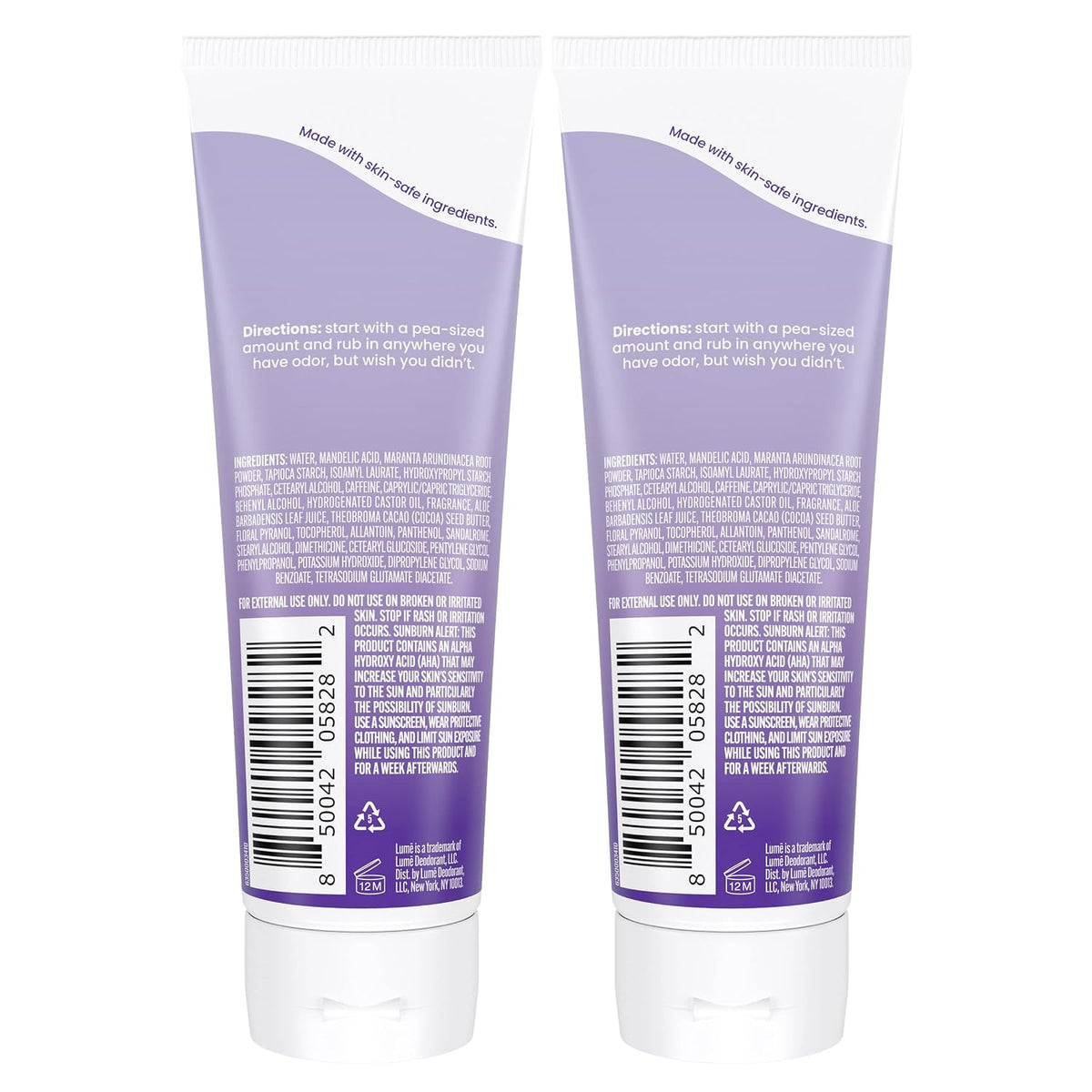 Lume Whole Body Deodorant Cream Tube 9050081110