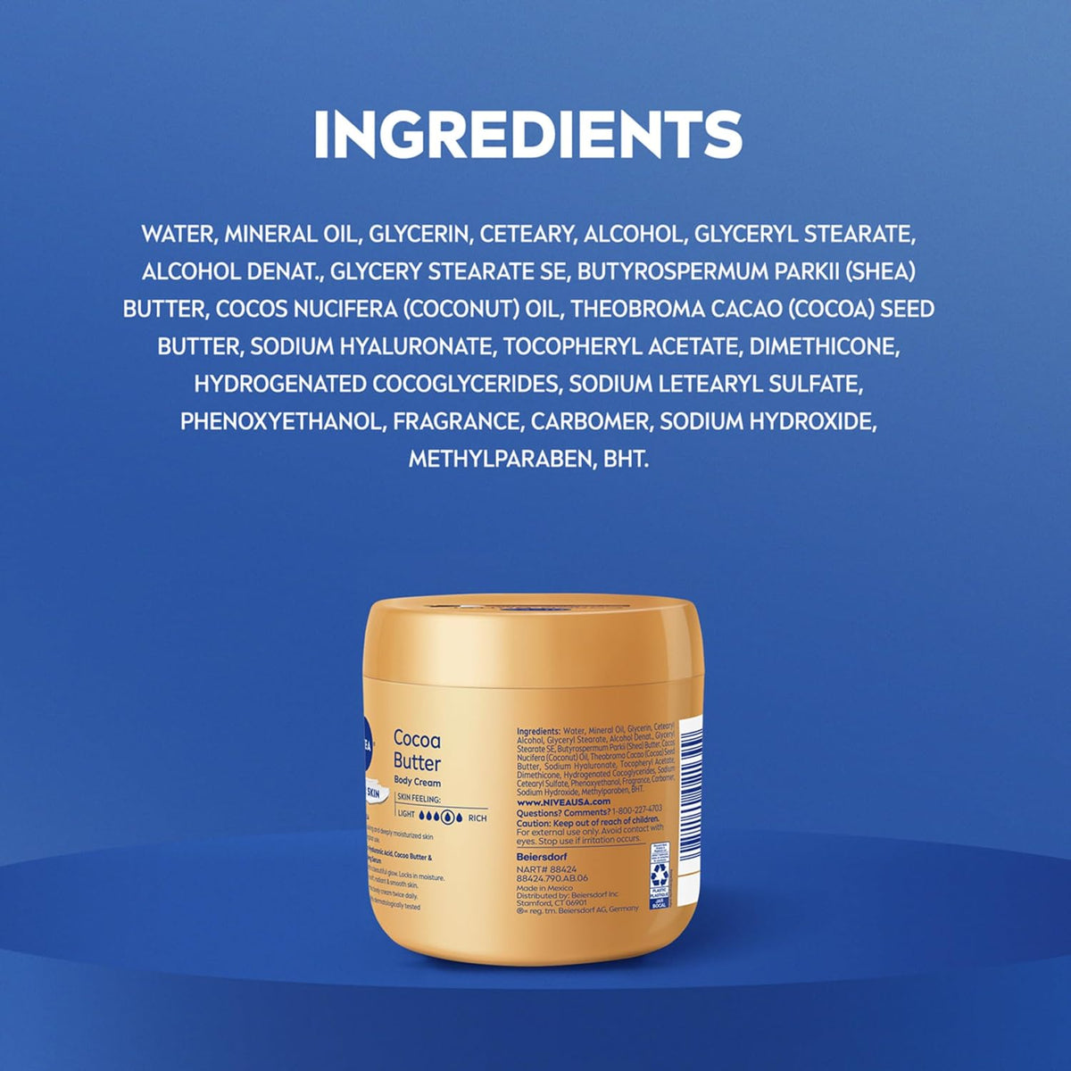 NIVEA Cocoa Butter Body Cream Kropscreme 473ml 072140021399