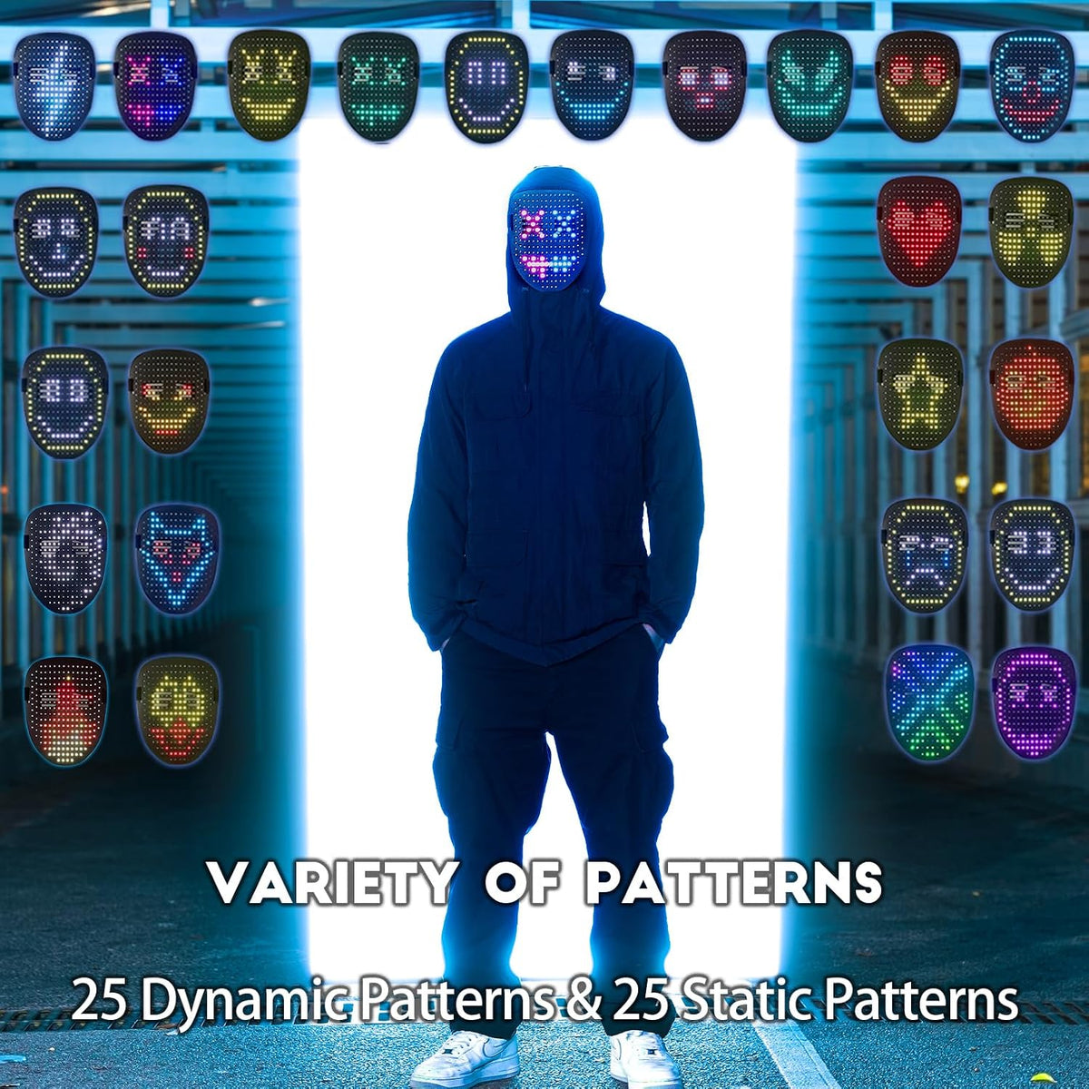 MOYACA LED Maske med Bevægelsessensor MOYACAM01