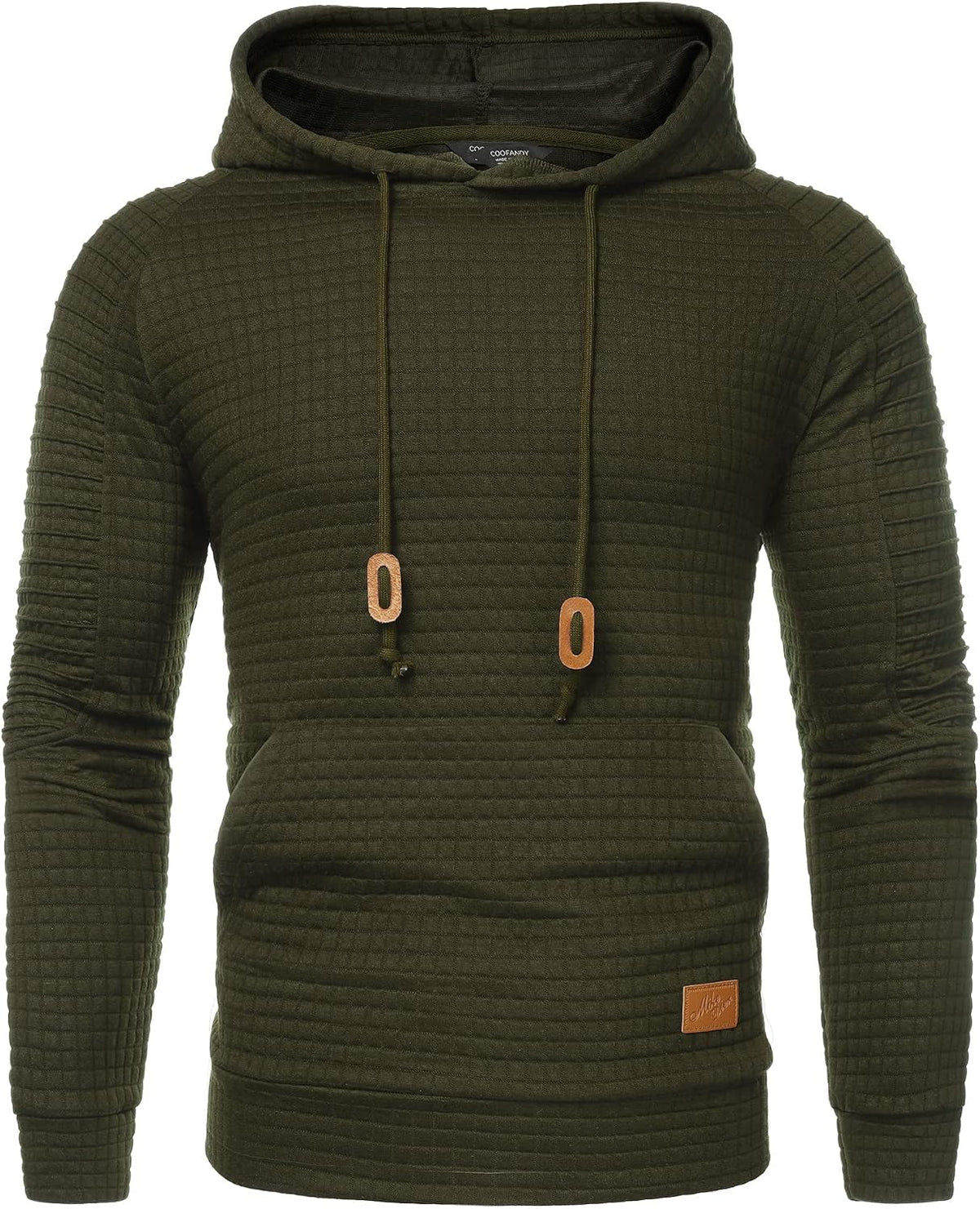 COOFANDY Herre Hættetrøje Pullover Vaffelstrik Casual
