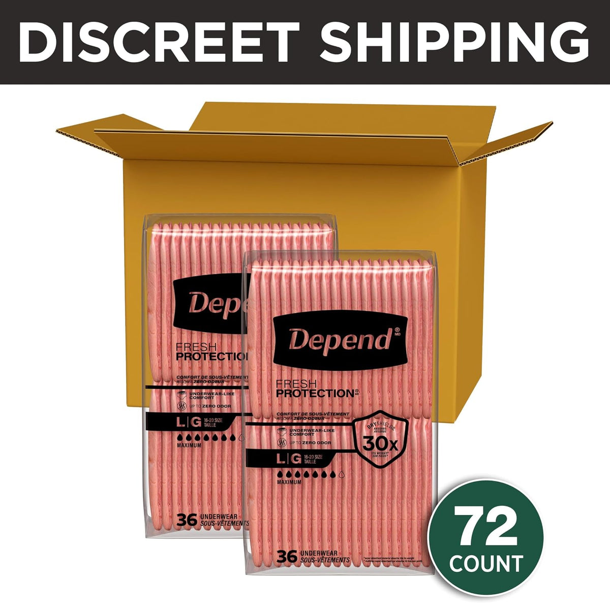 Depend Fresh Protection Inkontinensunderbukser til Kvinder