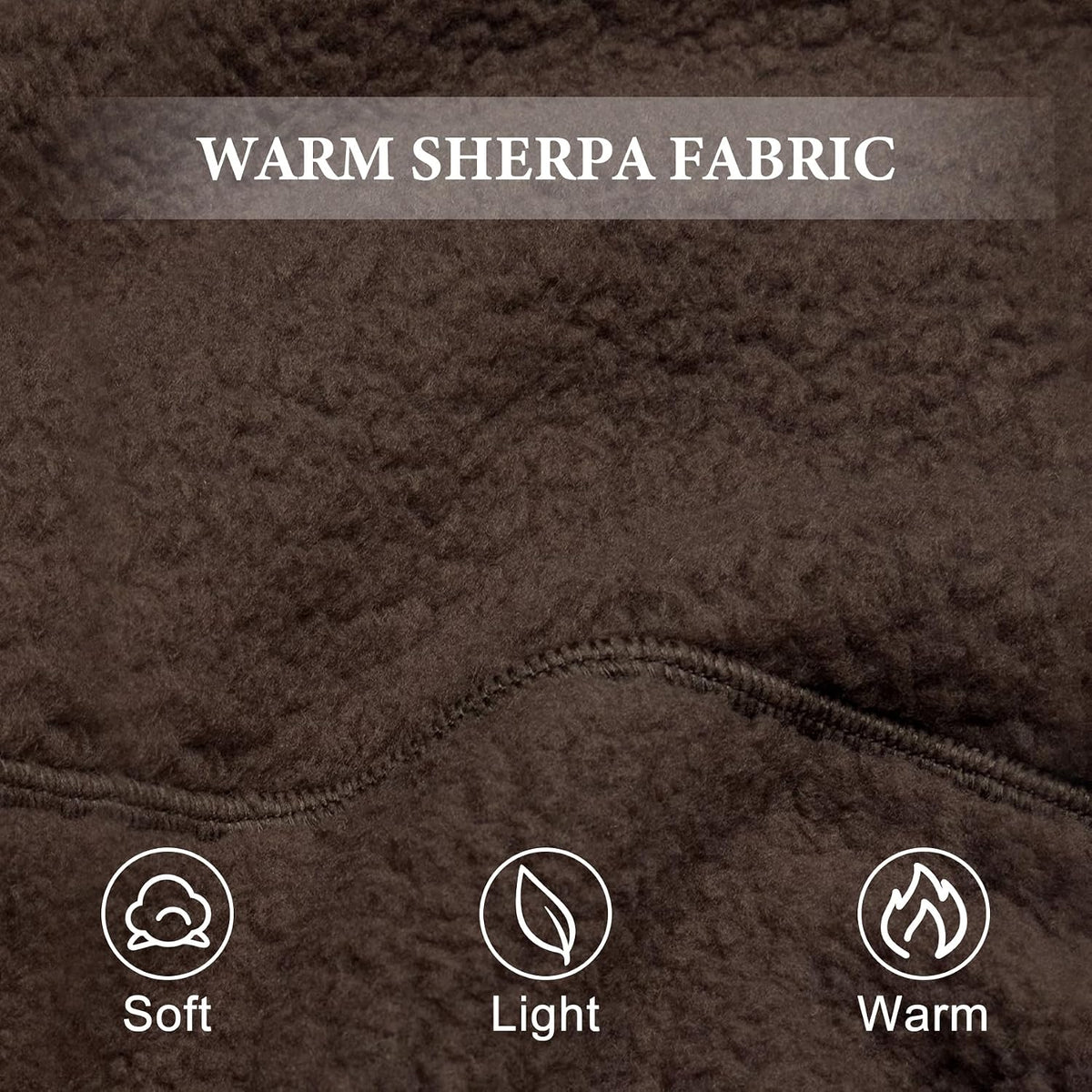 Dame Fleece Pullover Lynlås Varm Sherpa