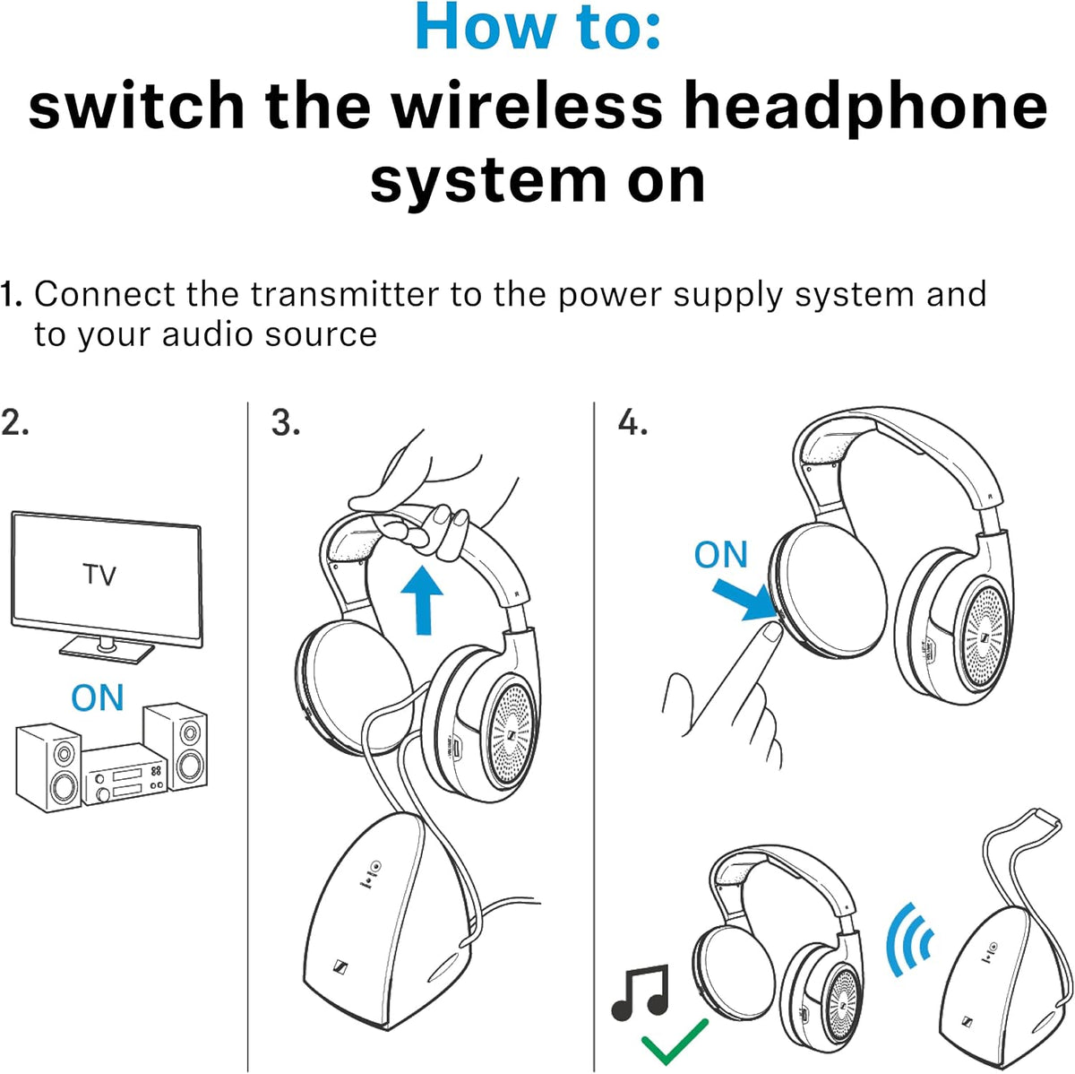 Sennheiser Trådløse On-Ear Høretelefoner RS 120-W 700171