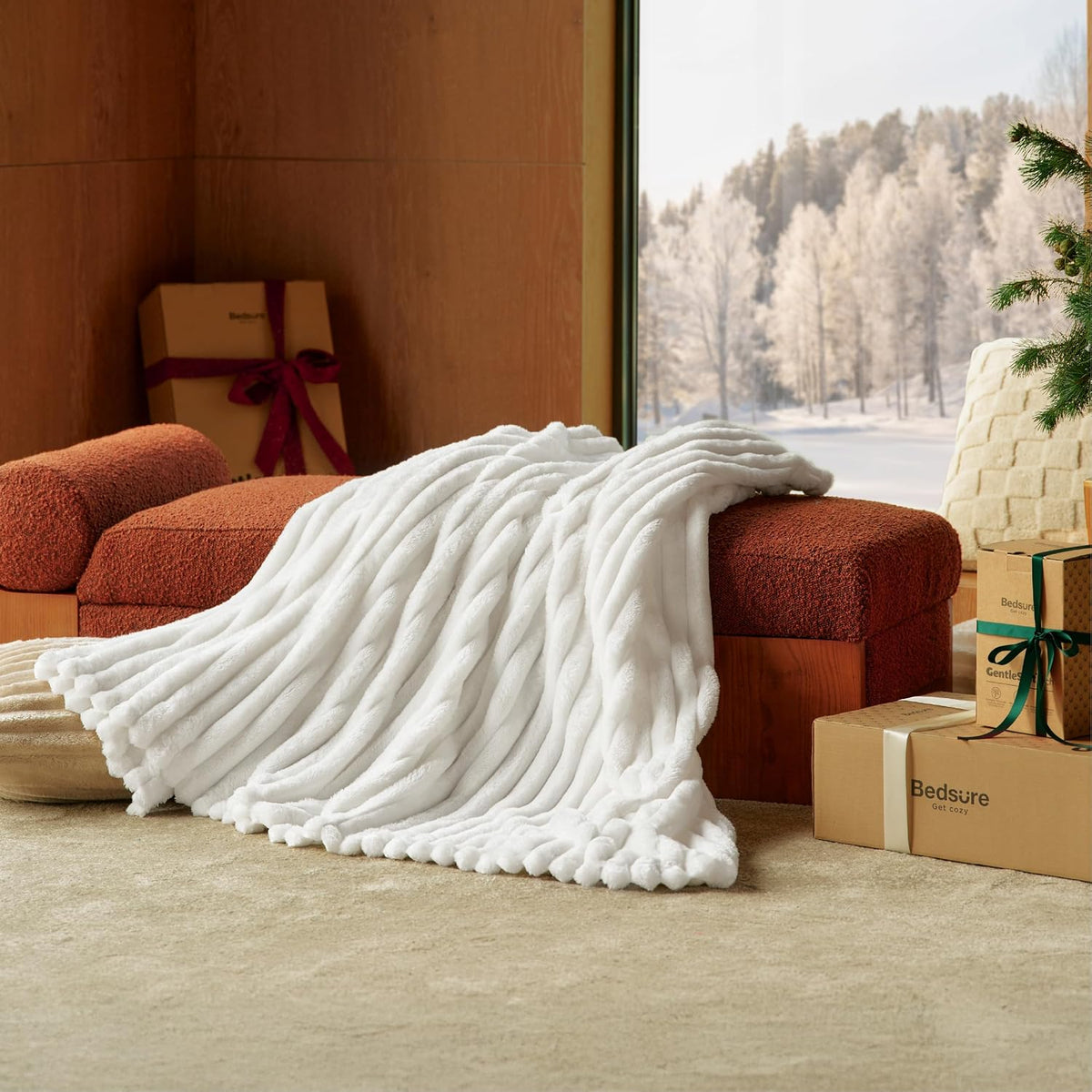 Bedsure GentleSoft Fleece Plaid til Kvinder