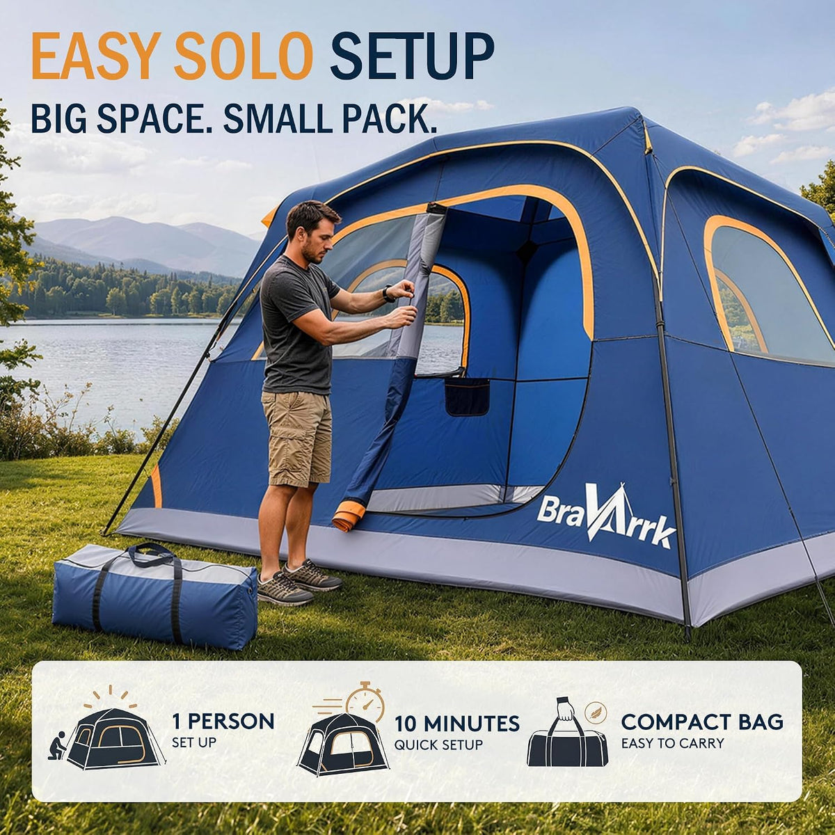 BravArrk Camping Telt 6 Personer BK01010108