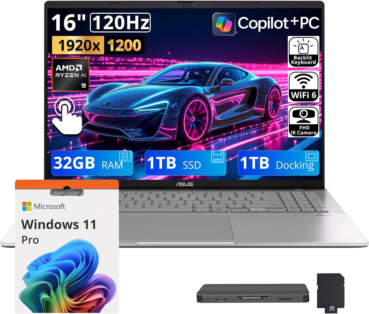 ASUS Vivobook S16 16" Bærbar Computer AMD Ryzen AI 9 465 M3607GA-IS99T