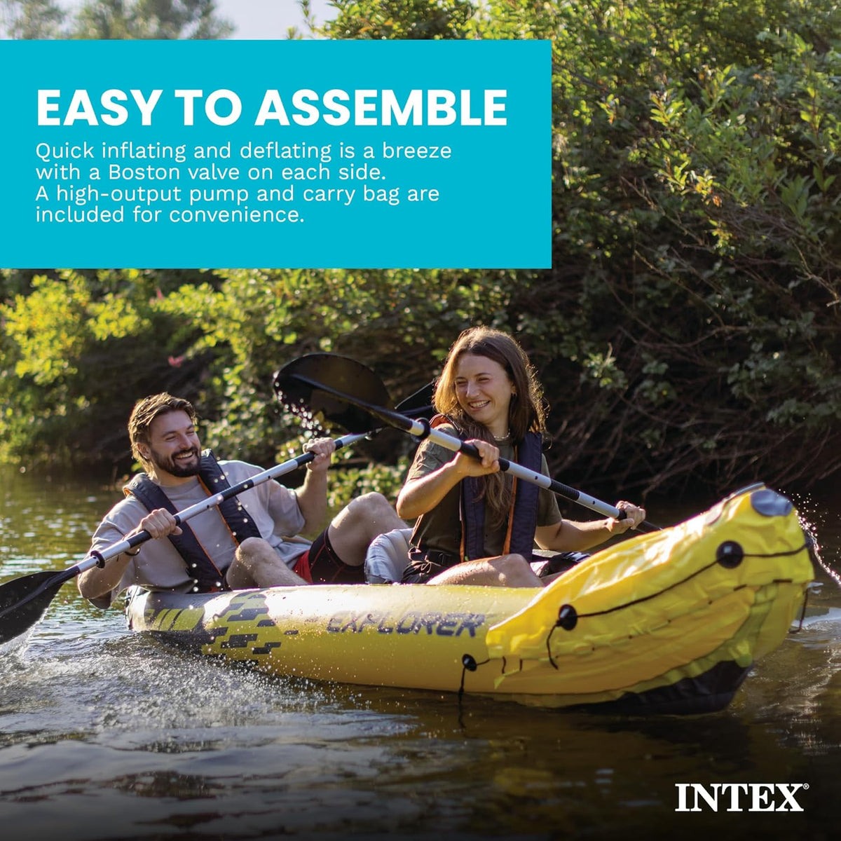 INTEX Explorer K2 Oppustelig Kajaksæt 68307EP
