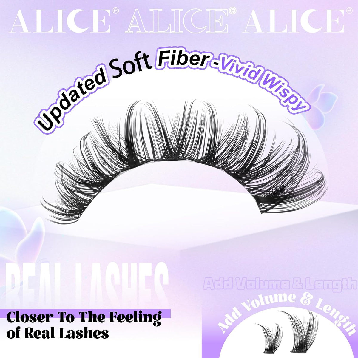 ALICE Wispy Eyelash Clusters 10-18mm 168 Stk
