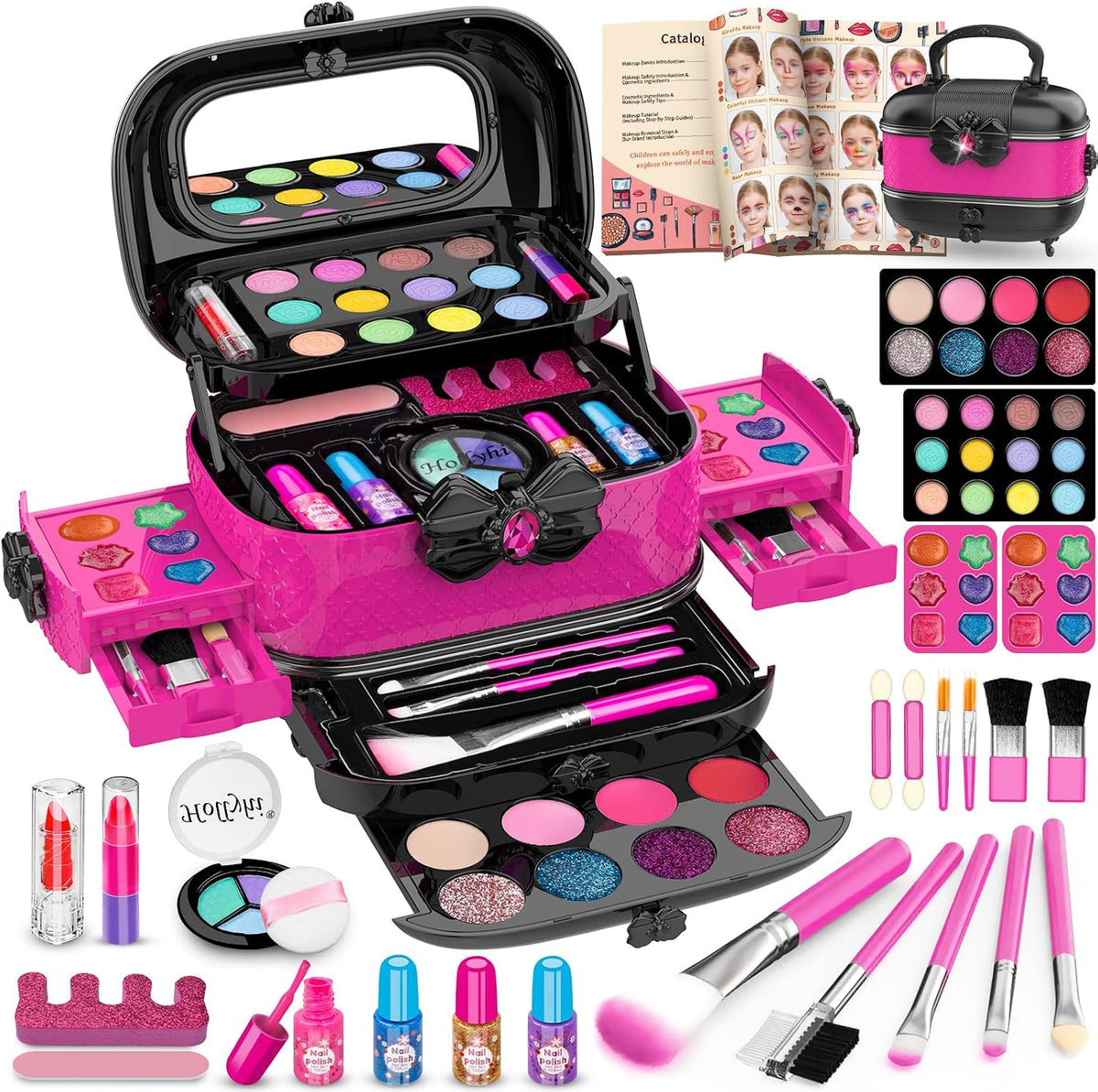 Hollyhi Børne Makeup Sæt Vaskbart 58 Dele M-742