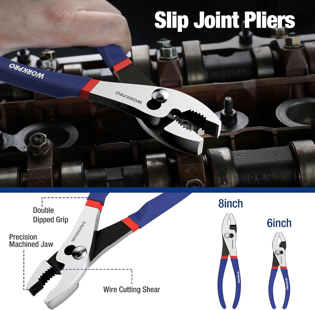 WORKPRO Tangsæt Ergonomisk Greb 7 Dele W001306A