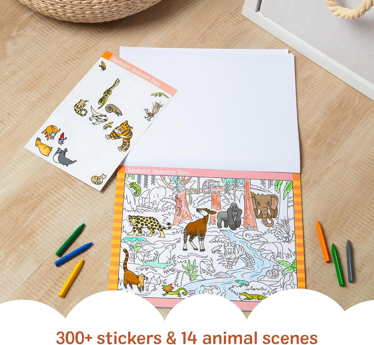 Melissa & Doug Find & Sæt Klistermærkebog Dyr 30152