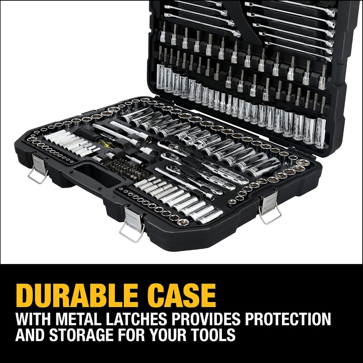 DEWALT Mekanikersæt Skraldenøgler Og Toppe 1/4" 3/8" 1/2" DWMT81535