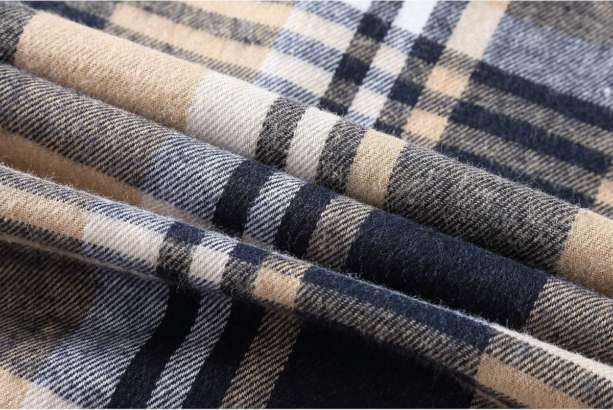 ZITY Herre Skjorte Flannel Hoodie Casual Langærmet