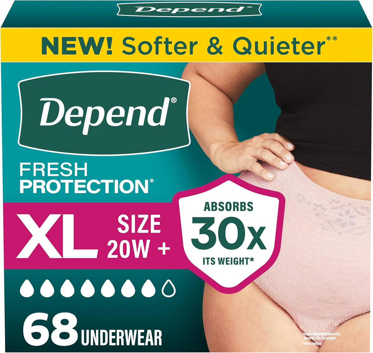 Depend Fresh Protection Inkontinensunderbukser til Kvinder