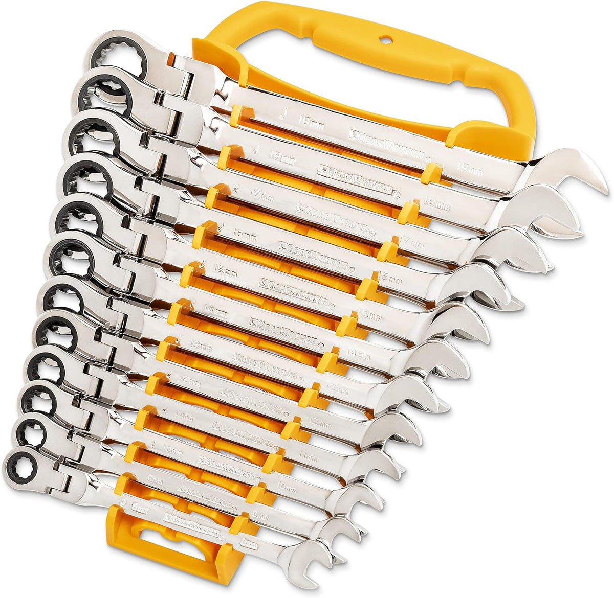 GEARWRENCH Skrallenøglesæt Flex Kombination SAE/MM 86730