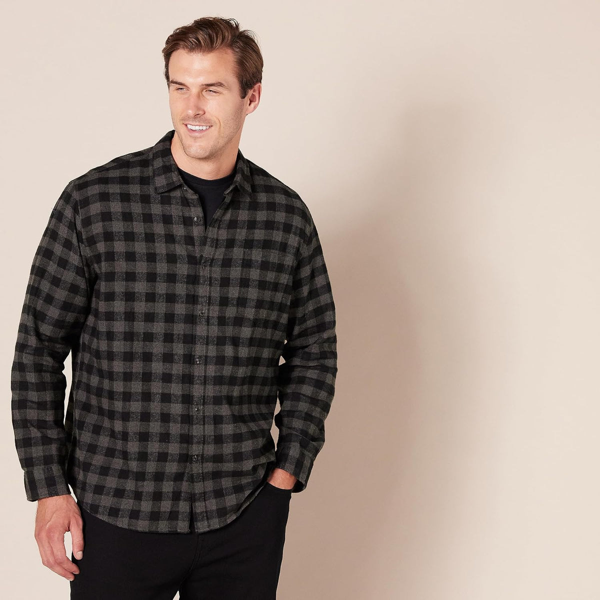 Amazon Essentials Herre Skjorte Flannel Regular F17AE25000