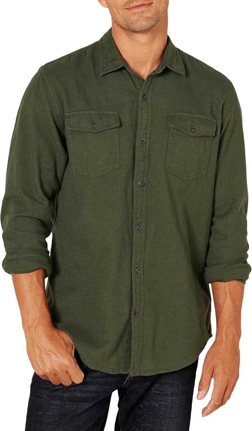 Amazon Essentials Herre Skjorte Flannel Langærmet MAE25001FL18