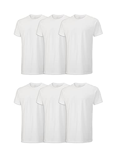 Fruit of the Loom Herre Undertrøje Crew Neck Kortærmet 6P2828