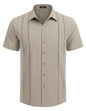 COOFANDY Herre Skjorte Cubansk Guayabera Kortærmet Ztj009248