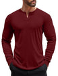 COOFANDY Herre Henley Skjorte Langærmet Ztj009440