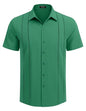 COOFANDY Herre Skjorte Cubansk Guayabera Kortærmet Ztj009248