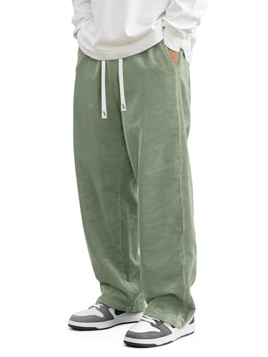 JMIERR Herre Fløjlsbukser Wide Leg Baggy Sweatpants