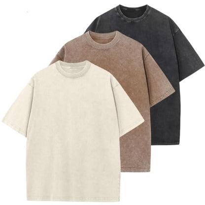 Herre T-shirt Oversized Bomuld Casual Kortærmet
