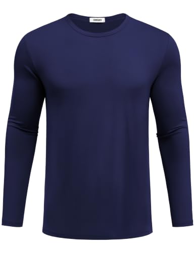 COOFANDY Herre T-shirt Langærmet Rund Hals Ztj010834*
