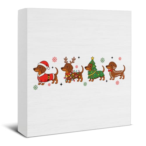 EUDOSI Sjovt Juletræsskilt i Træ 12,7x12,7 cm EUDOSI 1817