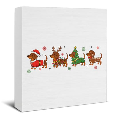 EUDOSI Sjovt Juletræsskilt i Træ 12,7x12,7 cm EUDOSI 1817