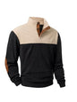 JMIERR Herre Sweatshirt Fløjl Quarter Button Pullover