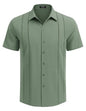 COOFANDY Herre Skjorte Cubansk Guayabera Kortærmet Ztj009248