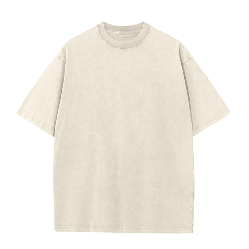 Herre T-shirt Oversized Bomuld Casual Kortærmet