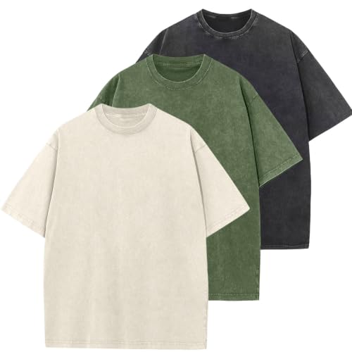 Herre T-shirt Oversized Bomuld Casual Kortærmet