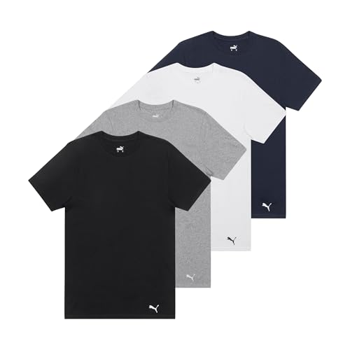 PUMA Herre T-shirt 4-Pak Crewneck Kortærmet PCOREM237688