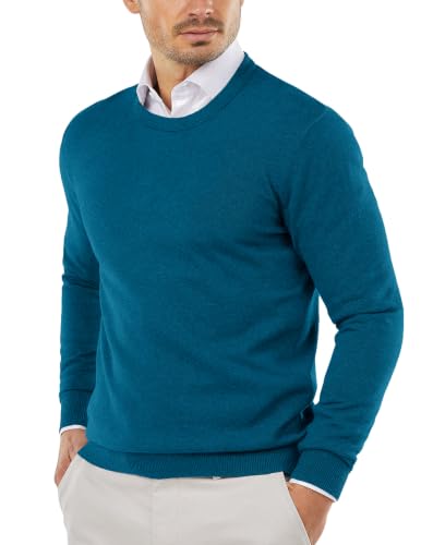 COOFANDY Herre Striktrøje Crew Neck Langærmet Slim Fit