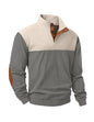 JMIERR Herre Sweatshirt Fløjl Quarter Button Pullover