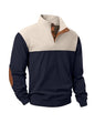 JMIERR Herre Sweatshirt Fløjl Quarter Button Pullover