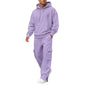 Herre Træningssæt Pullover Hættetrøje Cargo Sweatpants 2-Delt