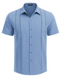 COOFANDY Herre Skjorte Cubansk Guayabera Kortærmet Ztj009248