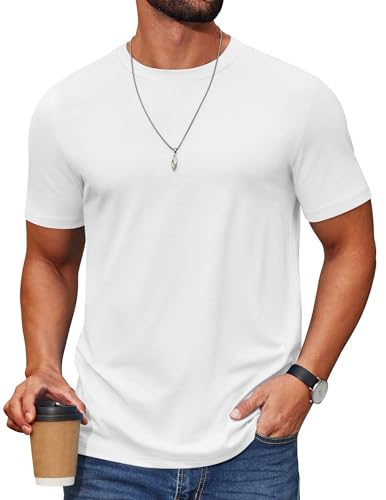 COOFANDY Herre T-Shirt Crew Neck Kortærmet Cxj010453