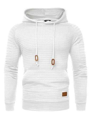 COOFANDY Herre Hættetrøje Pullover Vaffelstrik Casual