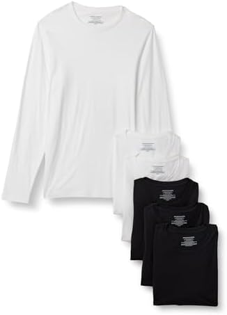 Amazon Essentials Herre Undertrøjer Crewneck Slim-Fit S17AE80000 6-Pak