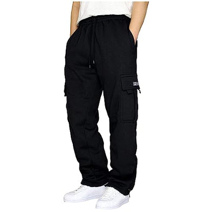 Herre Joggingbukser Cargo Fleece Løstsiddende
